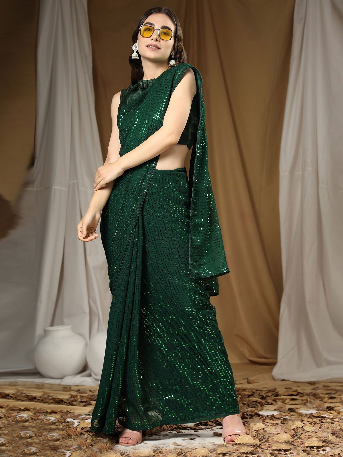 Aab Sequence Party Wear Saree Catalog
